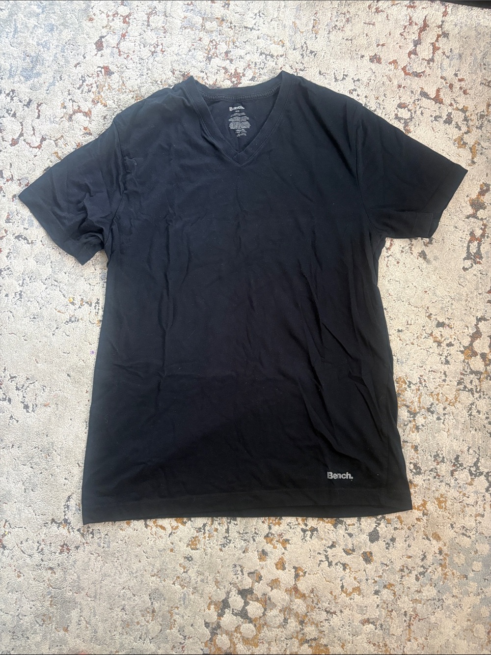 Bench Black V-Neck Short Sleeve Tee